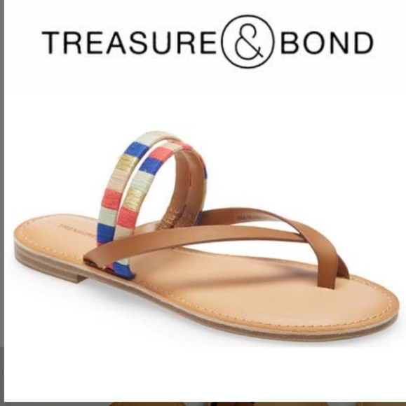 NEW TREASURE & BOND Walker Slide Sandal ,Hot Earth flats Comfy and classy - Picture 1 of 7